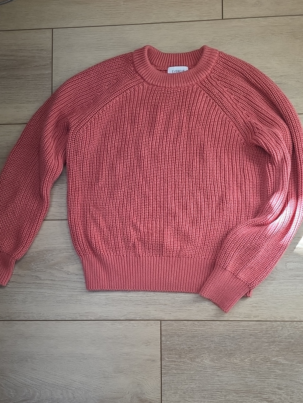 Evereve Coral Soft Chunky Cotton Sweater